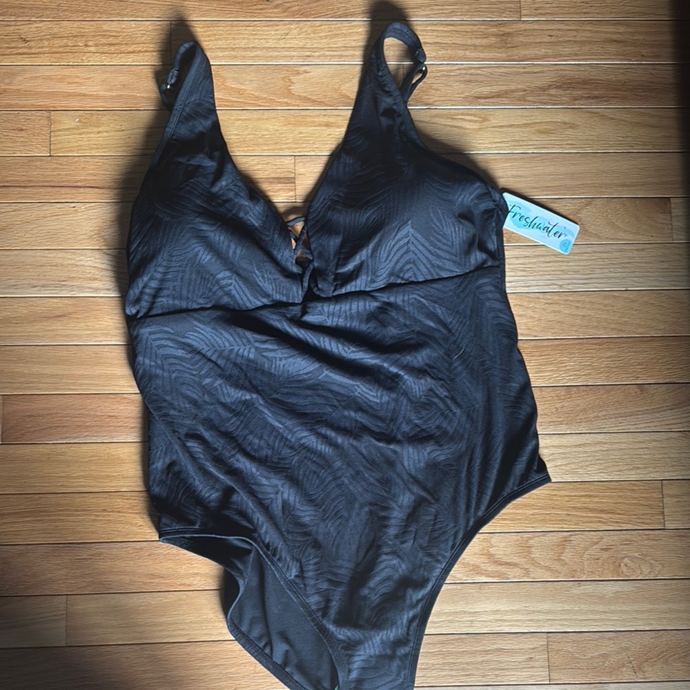 Fishkini Chic Black One Piece Swimsuit